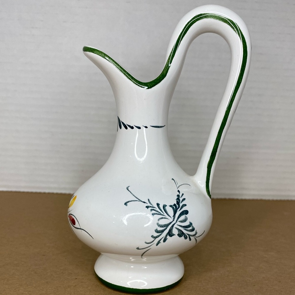 VTG Italian Made Ceramic Hand Painted Oil and Vinegar Cruet